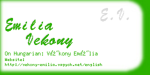 emilia vekony business card